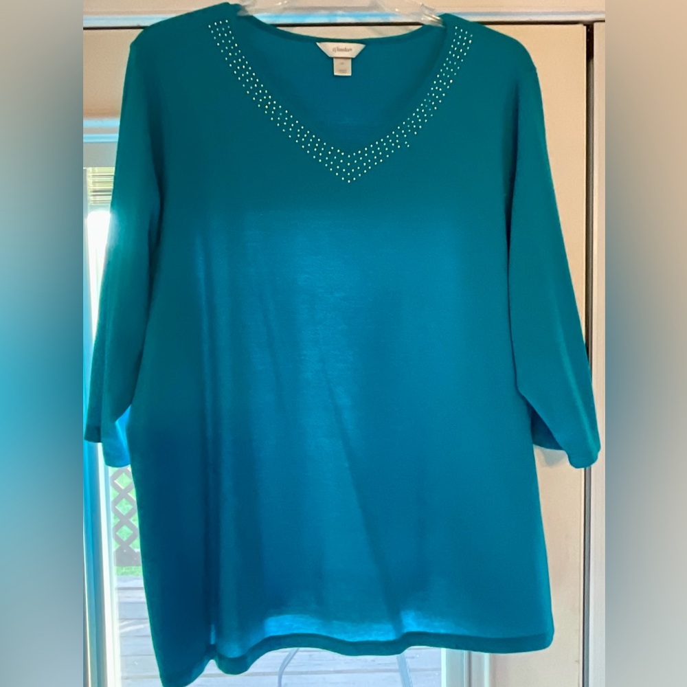 CJ Banks Beaded Top